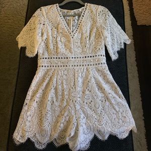 Nordstrom White Lace Romper